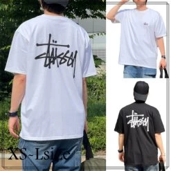 STUSSY | Unisex U-Neck Plain Cotton Short Sleeves Logo Skater Style