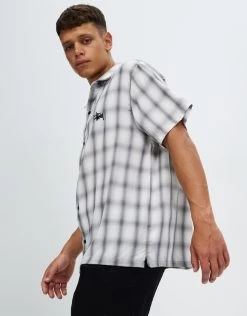 STUSSY | Gingham Street Style Short Sleeves Printed Shirt Logo -Stussy Apparel org 3597