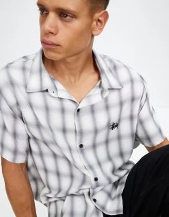 STUSSY | Gingham Street Style Short Sleeves Printed Shirt Logo -Stussy Apparel org 3600