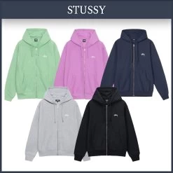 STUSSY | Unisex Street Style Logo Skater Style Hoodies