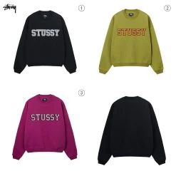 STUSSY | Crew Neck Pullovers Street Style Long Sleeves Cotton Logo