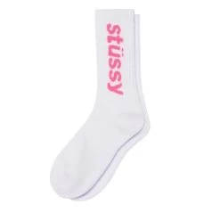 STUSSY | Unisex Street Style Plain Logo Skater Style Socks & Tights -Stussy Apparel org 374