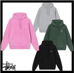 STUSSY | Street Style Logo Skater Style Hoodies