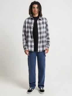 STUSSY | Tartan Street Style Long Sleeves Cotton Logo Skater Style -Stussy Apparel org 3801