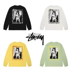 STUSSY | Unisex Street Style U-Neck Cotton Logo Skater Style T-Shirts