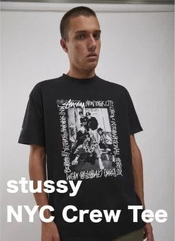 STUSSY | Crew Neck Street Style Logo Skater Style Crew Neck T-Shirts