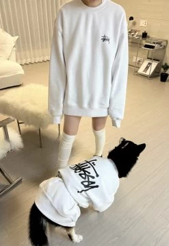 STUSSY | Street Style Long Sleeves Cotton Logo Skater Style -Stussy Apparel org 3932