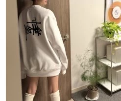 STUSSY | Street Style Long Sleeves Cotton Logo Skater Style -Stussy Apparel org 3933