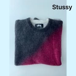STUSSY | Crew Neck Pullovers Dots Unisex Nylon Street Style