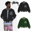 STUSSY | Unisex Street Style Logo Skater Style Souvenir Jackets
