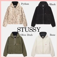 STUSSY | Unisex Street Style Cotton Python Logo Skater Style Jackets