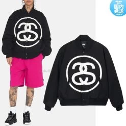 STUSSY | Short Unisex Wool Street Style Plain Logo Skater Style