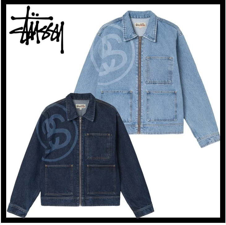 STUSSY | Unisex Street Style Logo Skater Style Denim
