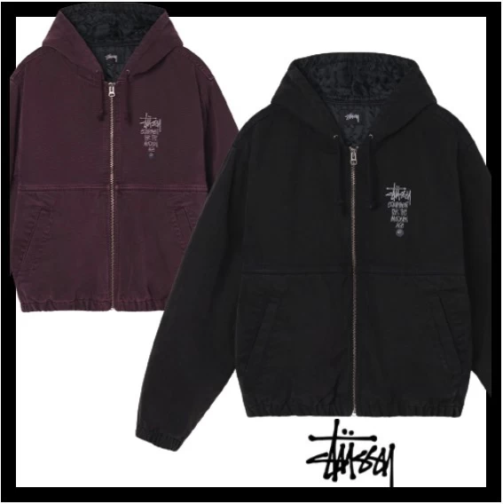 STUSSY | Unisex Street Style Logo Skater Style Jackets