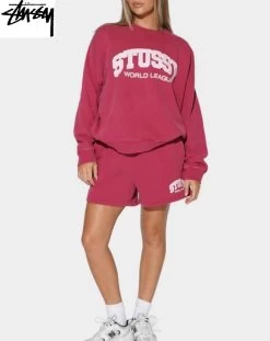 STUSSY | Short Casual Style Long Sleeves Plain Cotton Co-ord Dresses