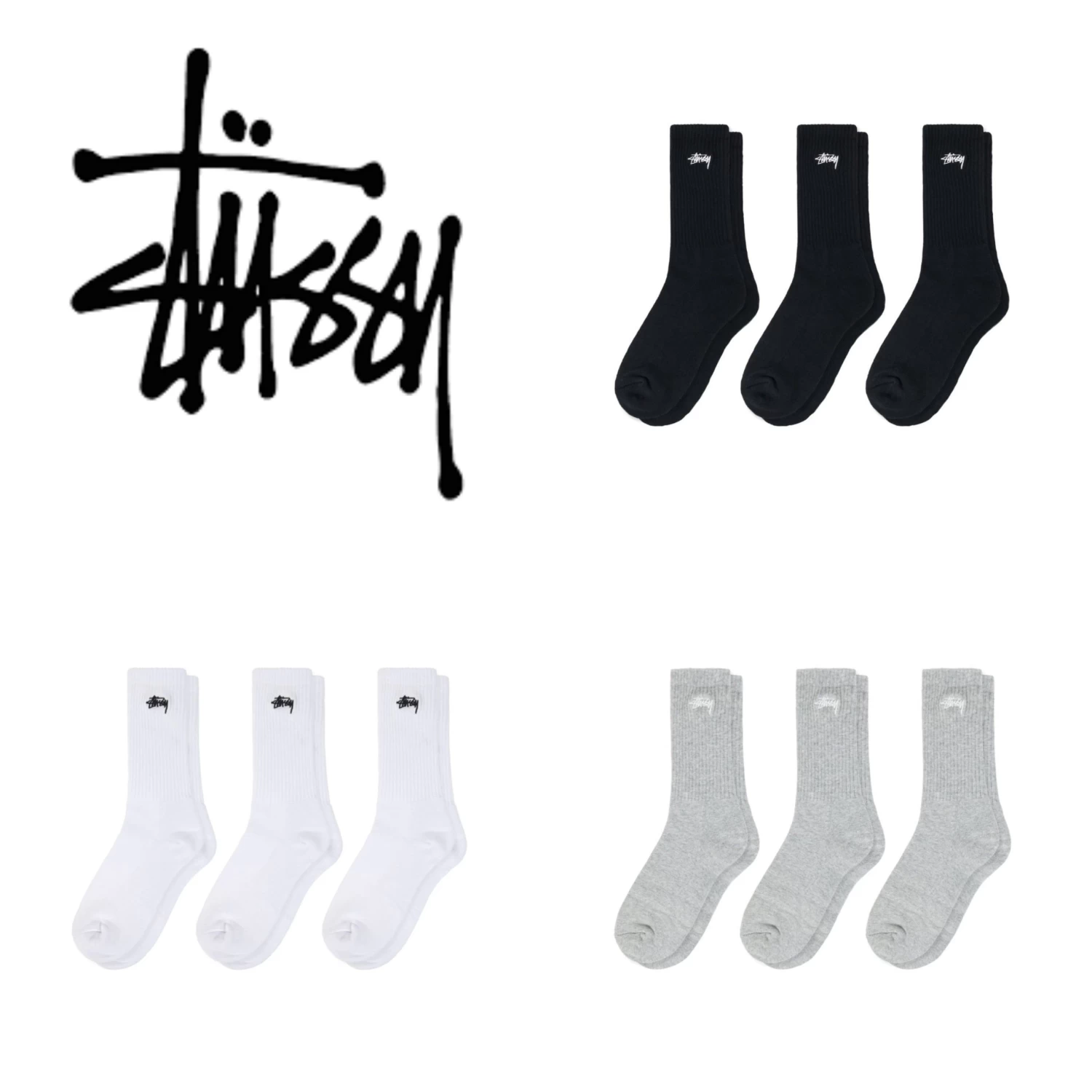 STUSSY | Unisex Street Style Logo Skater Style Undershirts & Socks 1 STUSSY | Unisex Street Style Logo Skater Style Undershirts & Socks