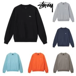 STUSSY | Unisex Street Style U-Neck Long Sleeves Plain Logo