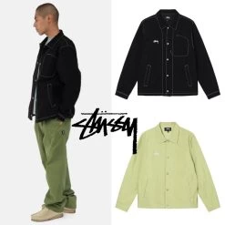 STUSSY | Unisex Street Style Logo Skater Style Coach Jackets