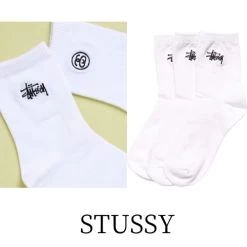 STUSSY | Unisex Street Style Plain Skater Style Socks & Tights