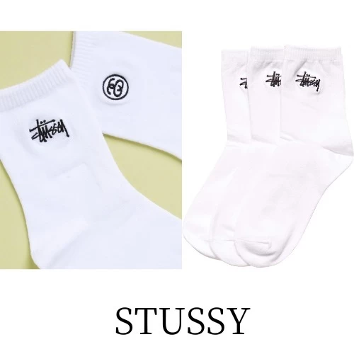 STUSSY | Unisex Street Style Plain Skater Style Socks & Tights 1 STUSSY | Unisex Street Style Plain Skater Style Socks & Tights