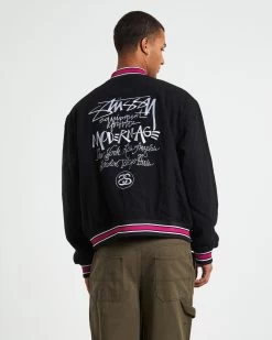 STUSSY | Unisex Street Style Plain Cotton Logo Skater Style Jackets -Stussy Apparel org 851