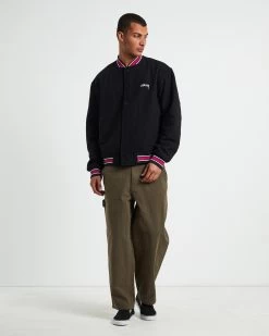 STUSSY | Unisex Street Style Plain Cotton Logo Skater Style Jackets -Stussy Apparel org 852