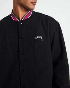 STUSSY | Unisex Street Style Plain Cotton Logo Skater Style Jackets -Stussy Apparel org 855