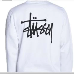 STUSSY | Unisex Street Style U-Neck Long Sleeves Cotton Oversized -Stussy Apparel org 936
